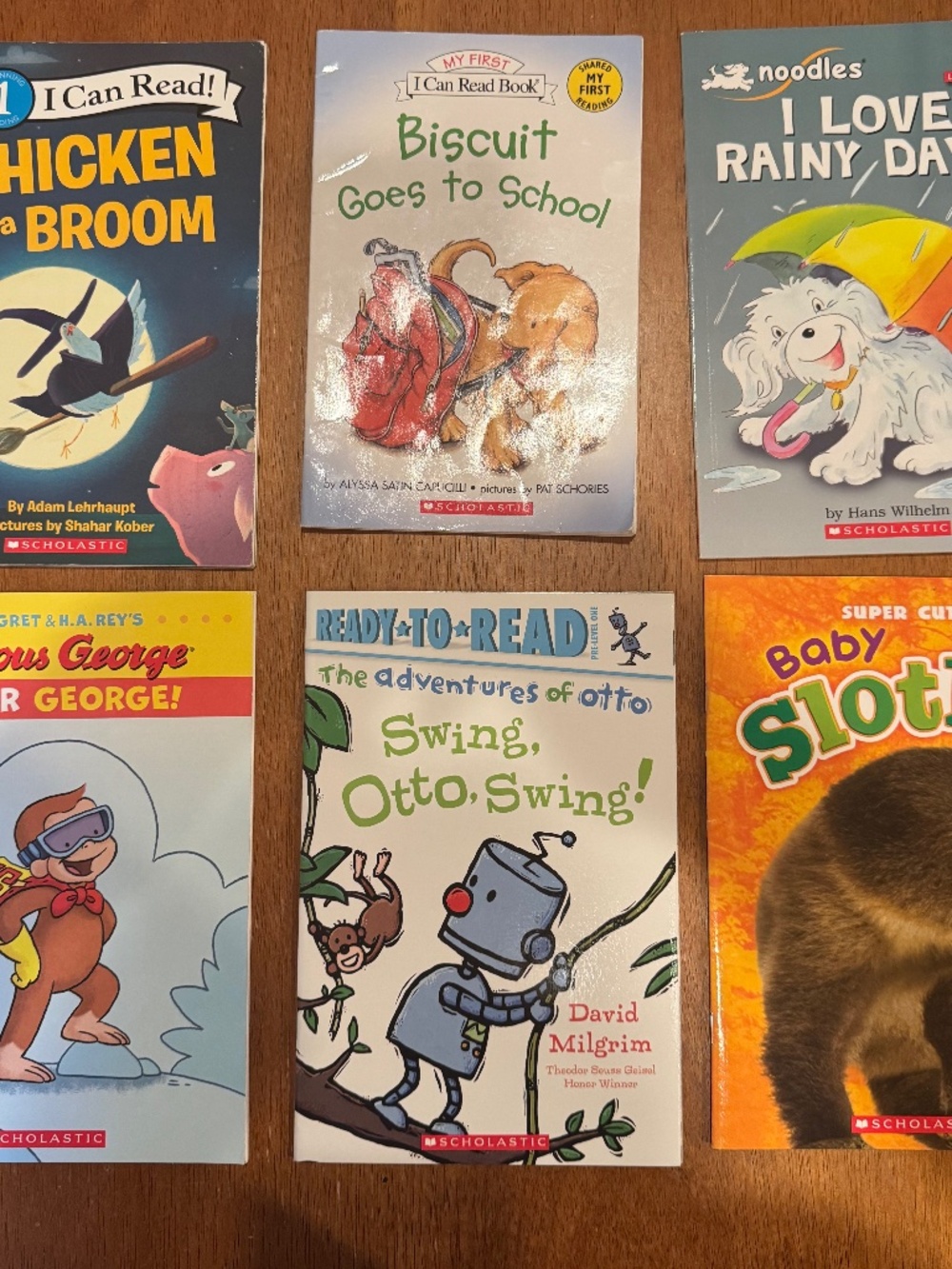 Early Reader Book Set of 6 | I Can Read, Scholastic, Curious George and More